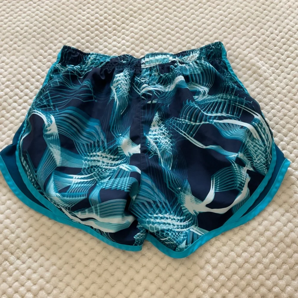 Nike Tempo‎ Running/Athletic Shorts - Blue Abstract Print - Size Small